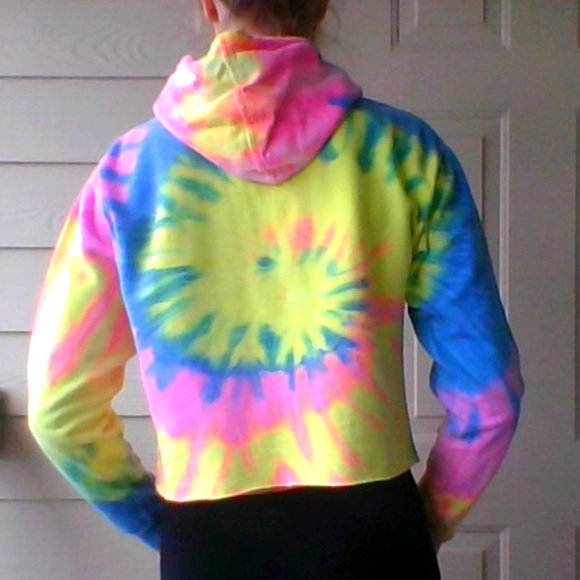 Tie dye Florida Beach Cropped Sweatshirt - Picture 2 of 3